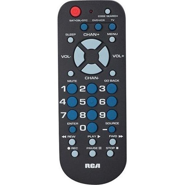 Rca Universal Remote Control 3 Function - Black - RCU503BR, Rca, Mfr#: RCU503BR